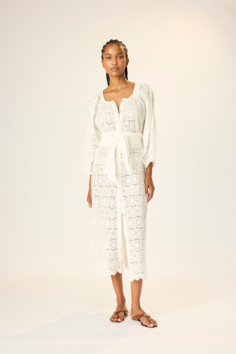 ALEX MIDI DRESS WITH SASH