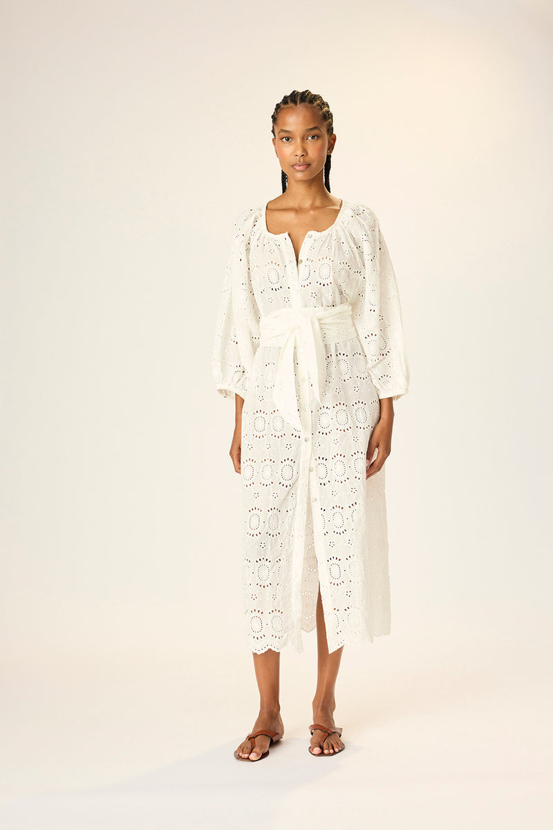 ALEX MIDI DRESS WITH SASH