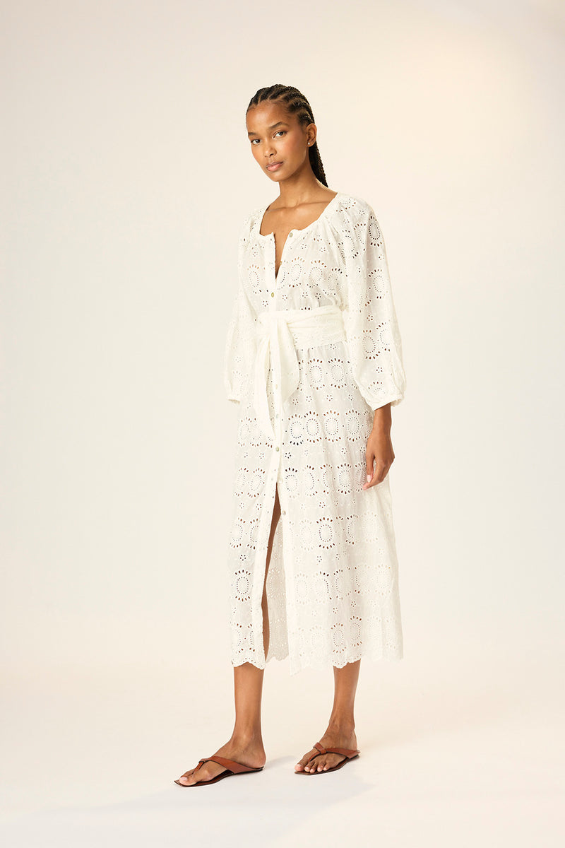 ALEX MIDI DRESS WITH SASH