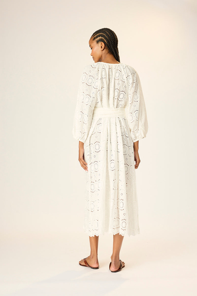 ALEX MIDI DRESS WITH SASH