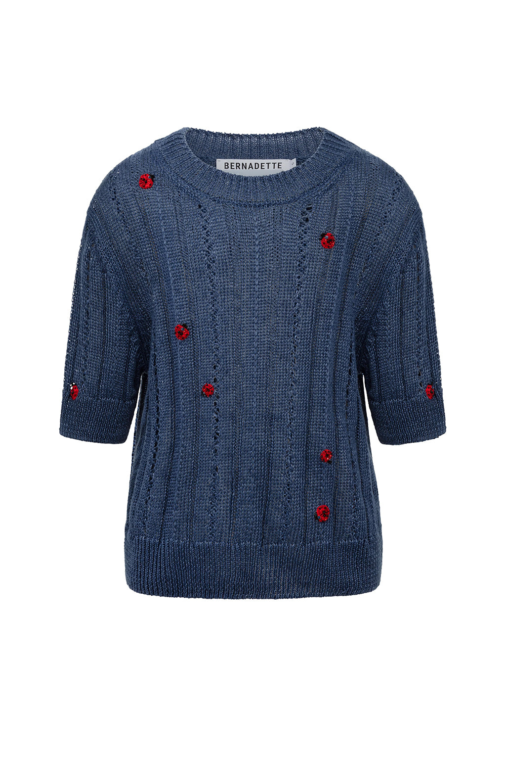 HARTLEY LADY BUG EMBROIDERED KNIT TOP