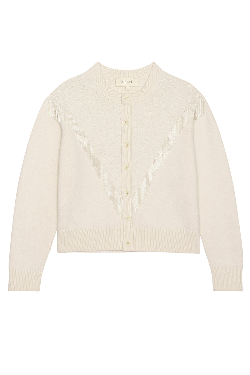 THE BEADED FRINGE CARDIGAN