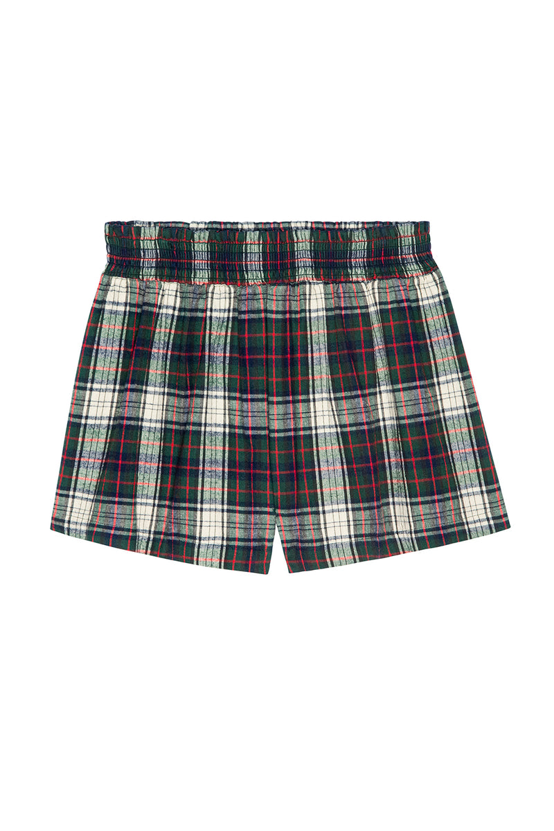 THE FLANNEL SMOCKED SLEEP SHORT