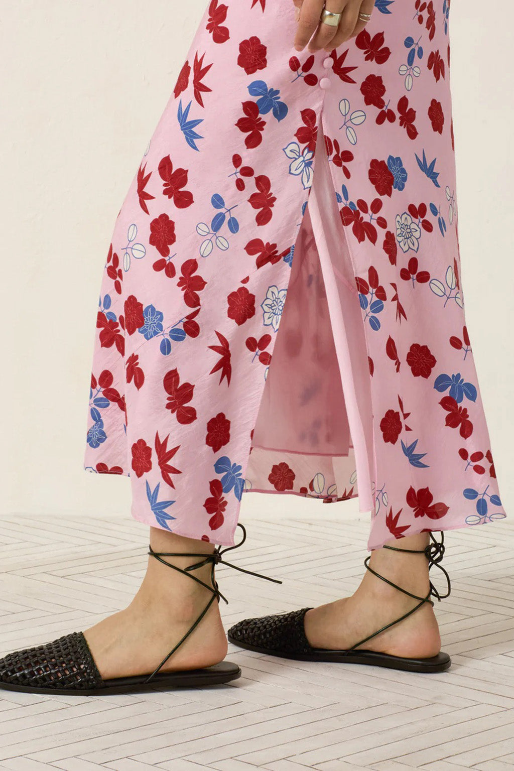 ADELE TUTU BLOOM SILK DRESS