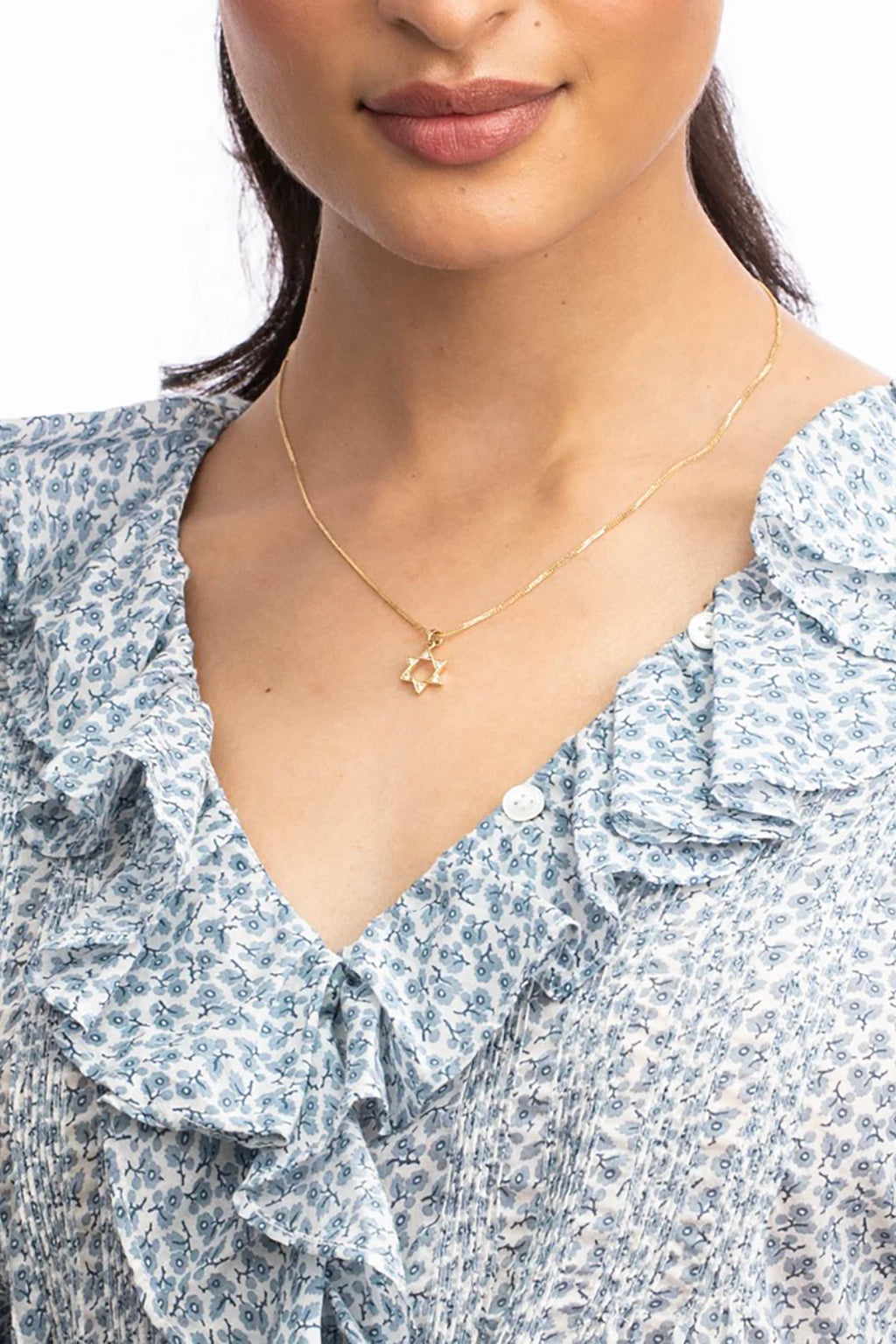 DIAMOND STAR OF DAVID TALISMAN PENDANT