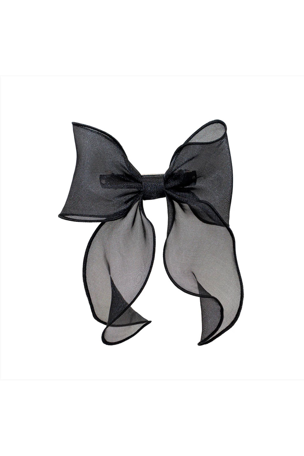 BOW BARRETTE IN DUSK BLACK