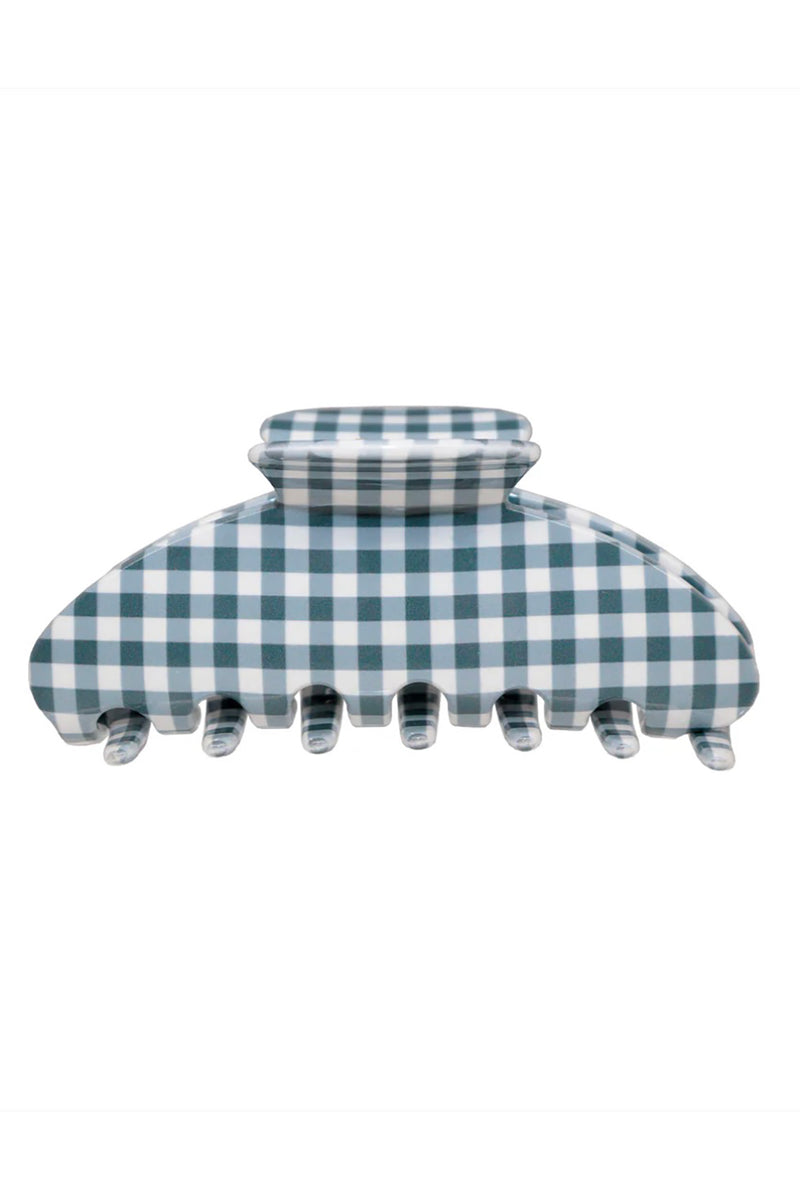 BIG EFFING CLIP IN NAVY GINGHAM