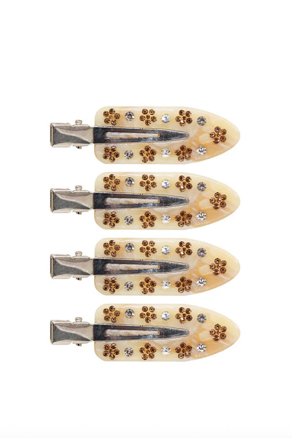 SET OF 4 POPSTAR CLIPS IN BISCOTTI BABY