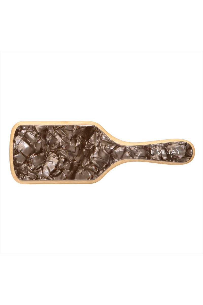 BAMBOO PADDLE BRUSH IN TOASTED SUGAR