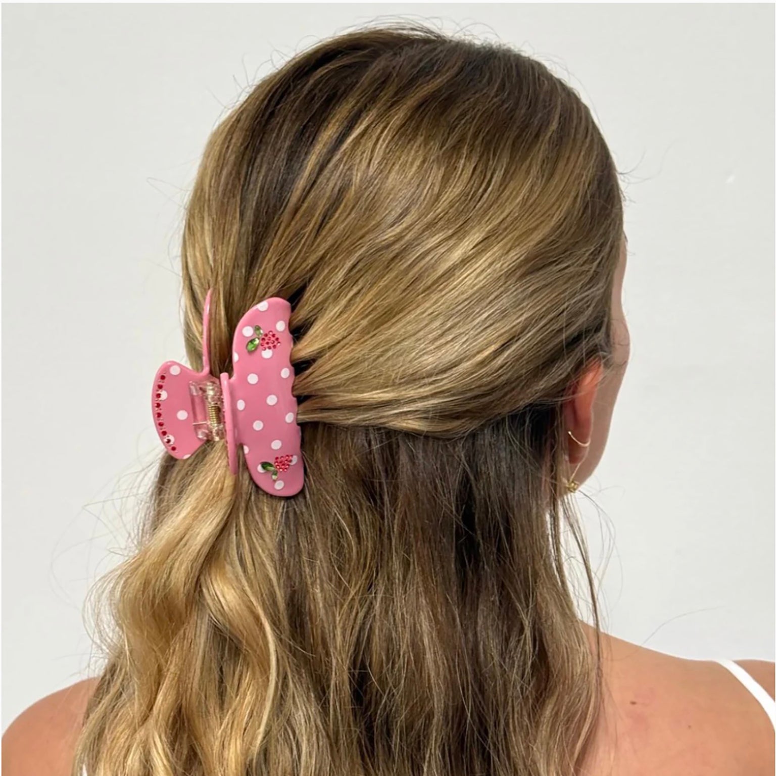 SWEETHEART CLIP IN LYCHEE BERRY DOT