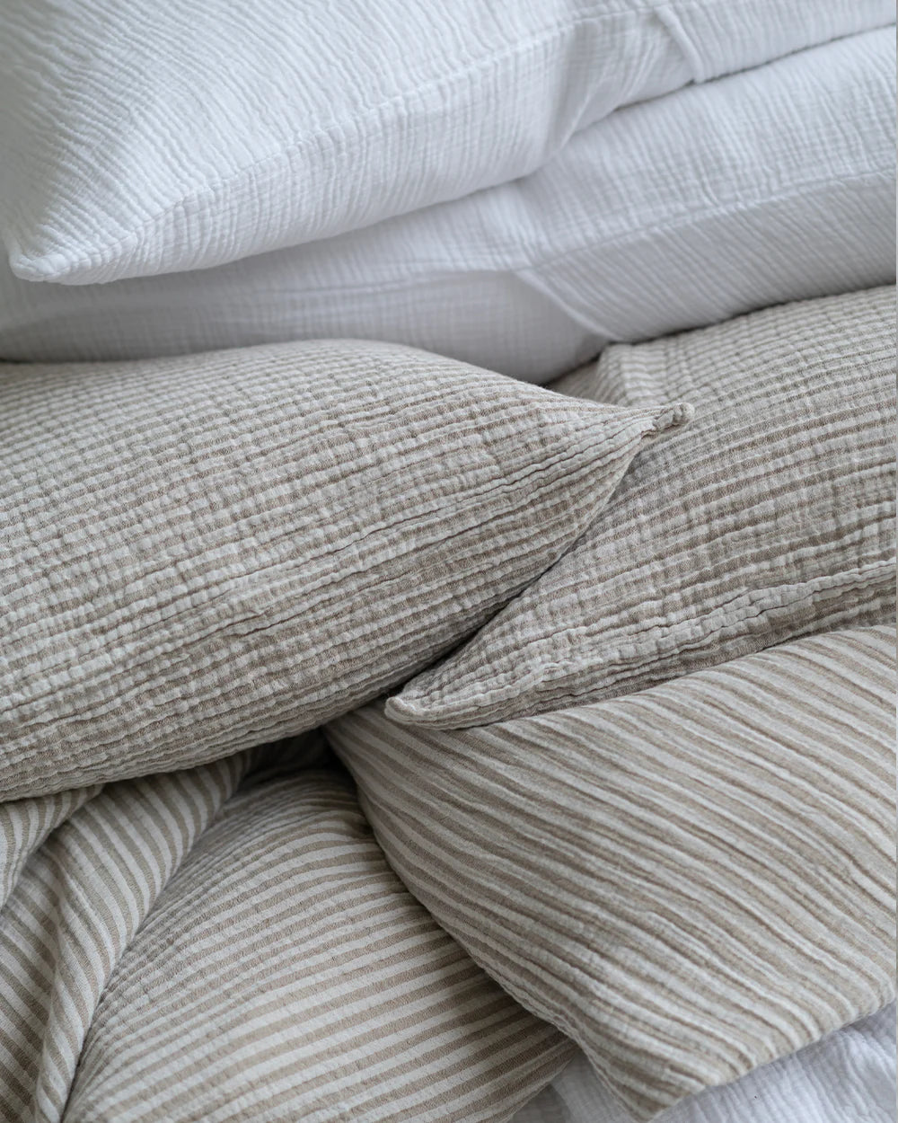THE CLOUD DUVET SET QUEEN - PINSTRIPE