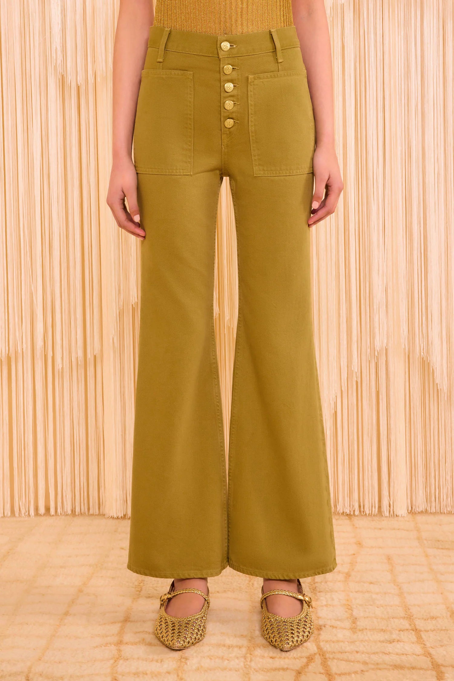 THE LOU BUTTON UP JEAN