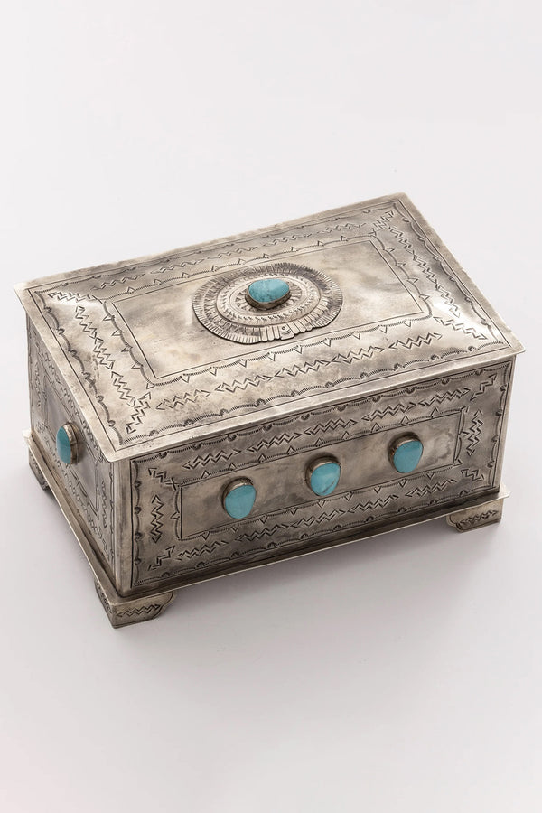9 STONE BOX WITH TURQUOISE