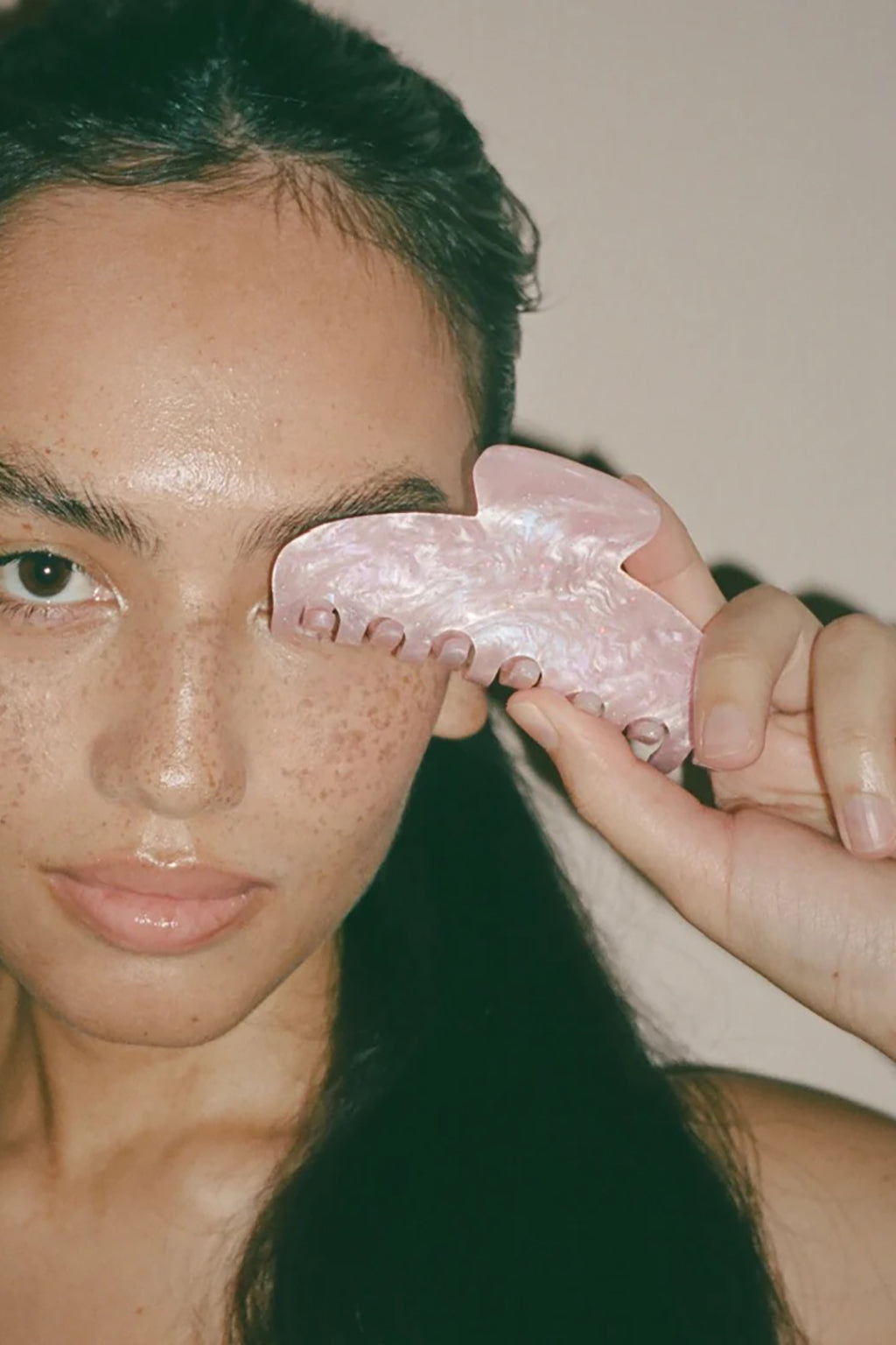 GROSSE BARRETTE ROSE EN SUCRE