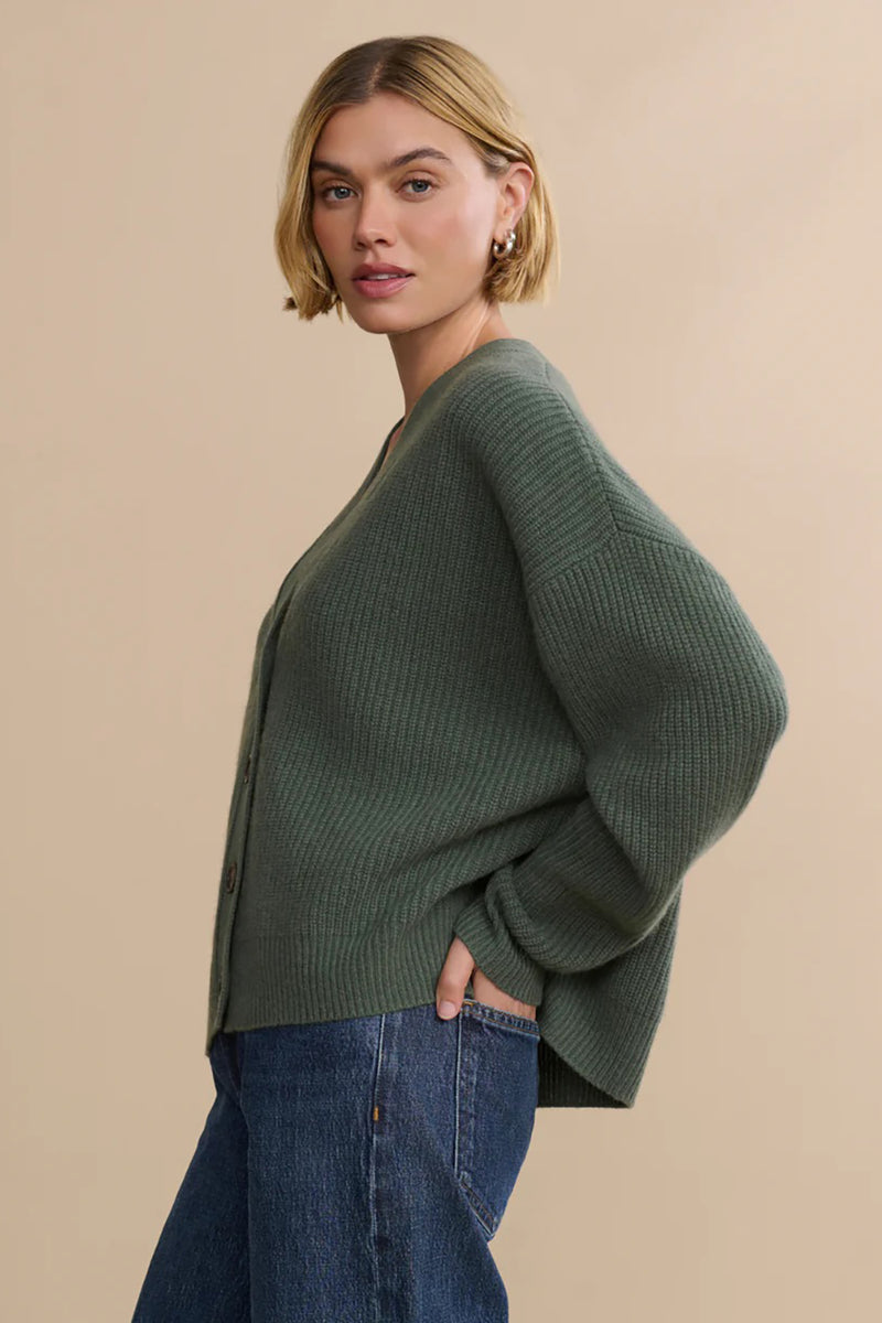 CROPPED CASHMERE COCOON CARDIGAN