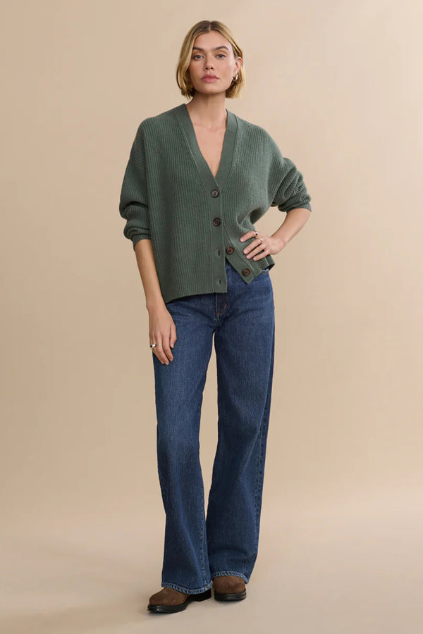 CROPPED CASHMERE COCOON CARDIGAN