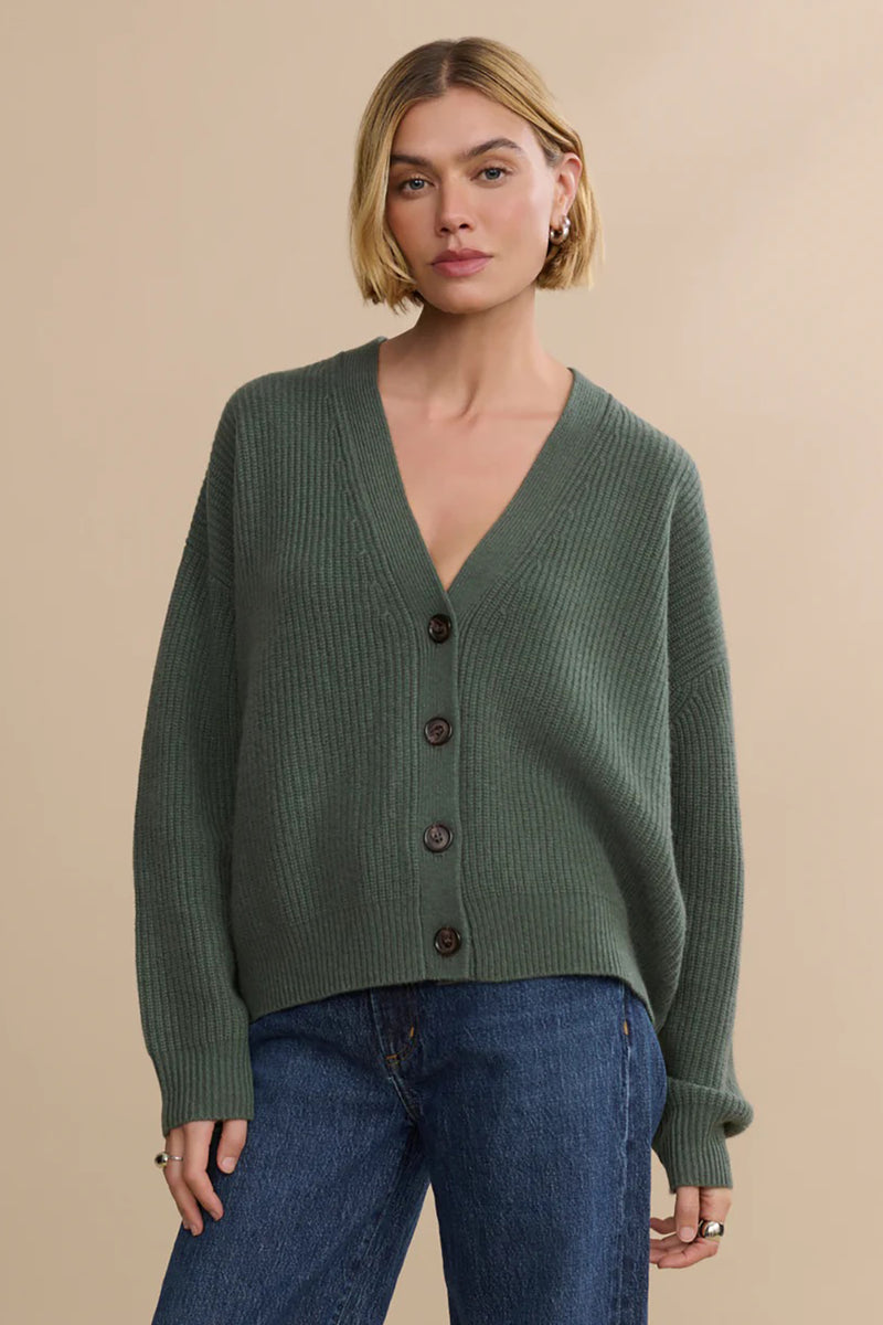 CROPPED CASHMERE COCOON CARDIGAN
