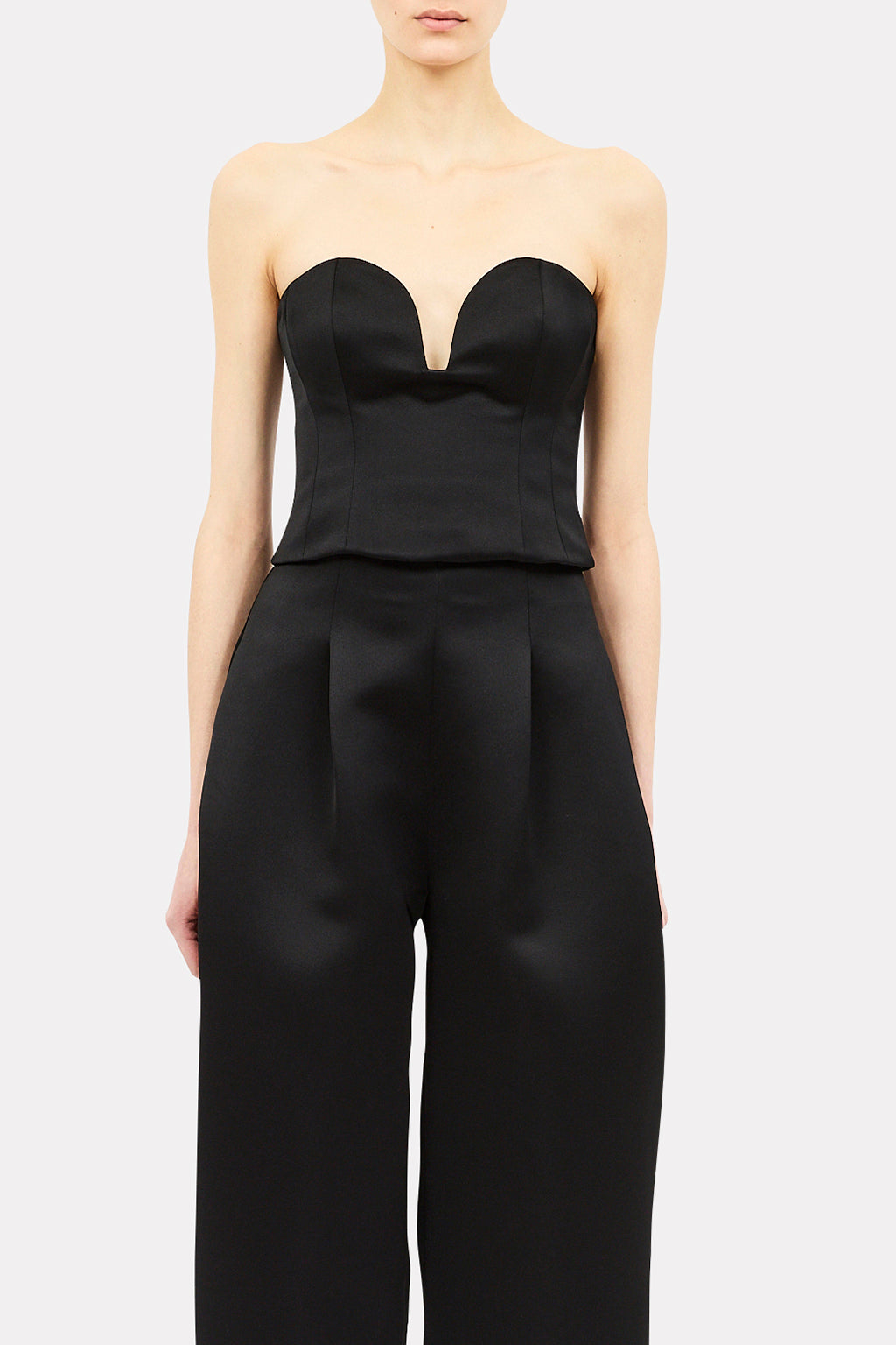 OTTAVIA SATIN BUSTIER TOP