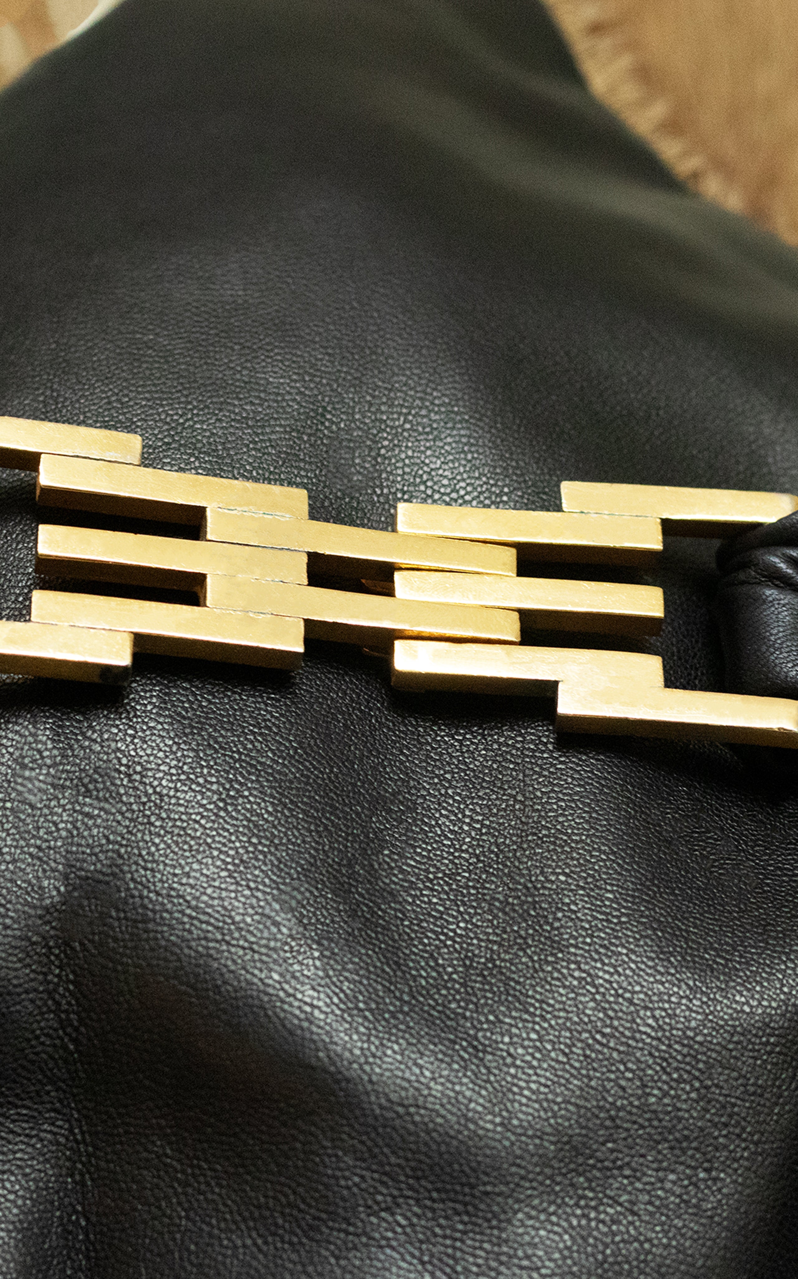 BLACK PUSH FRINGE MINI BAG