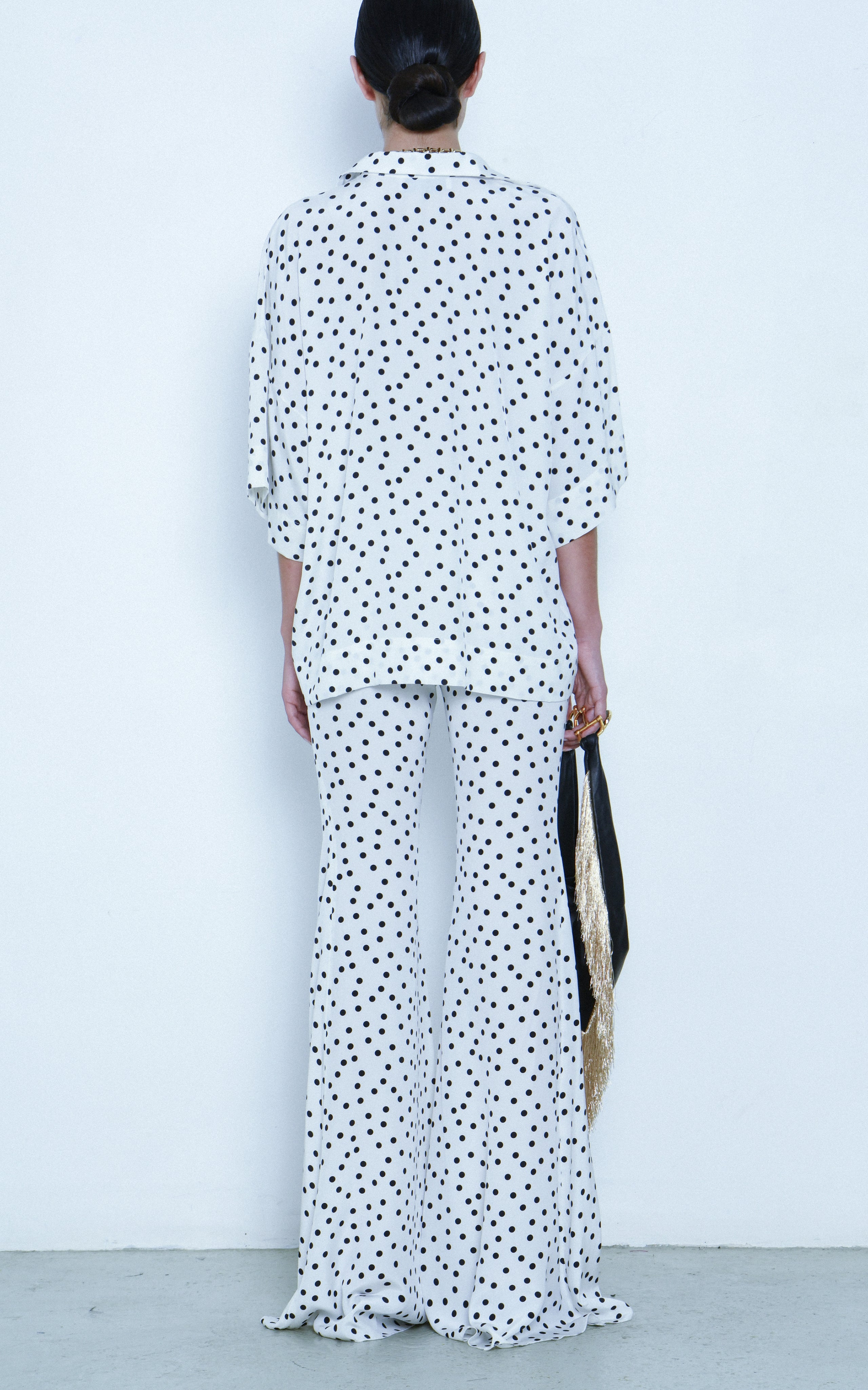 BLACK PUSH FRINGE MINI BAG