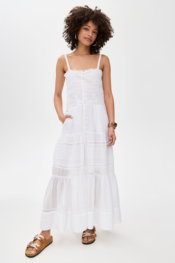 DIVINE COTTON EYELET TANK DRESS