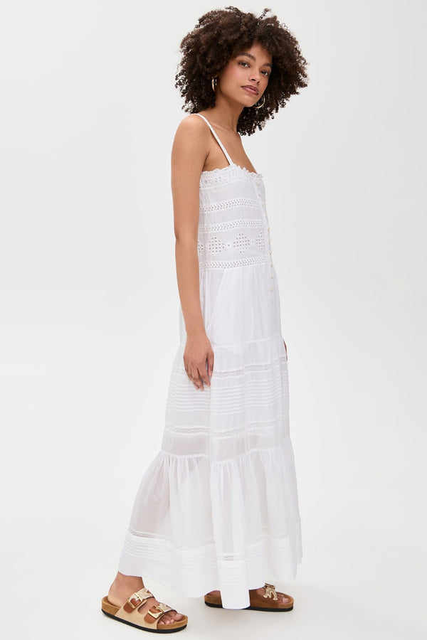 DIVINE COTTON EYELET TANK DRESS