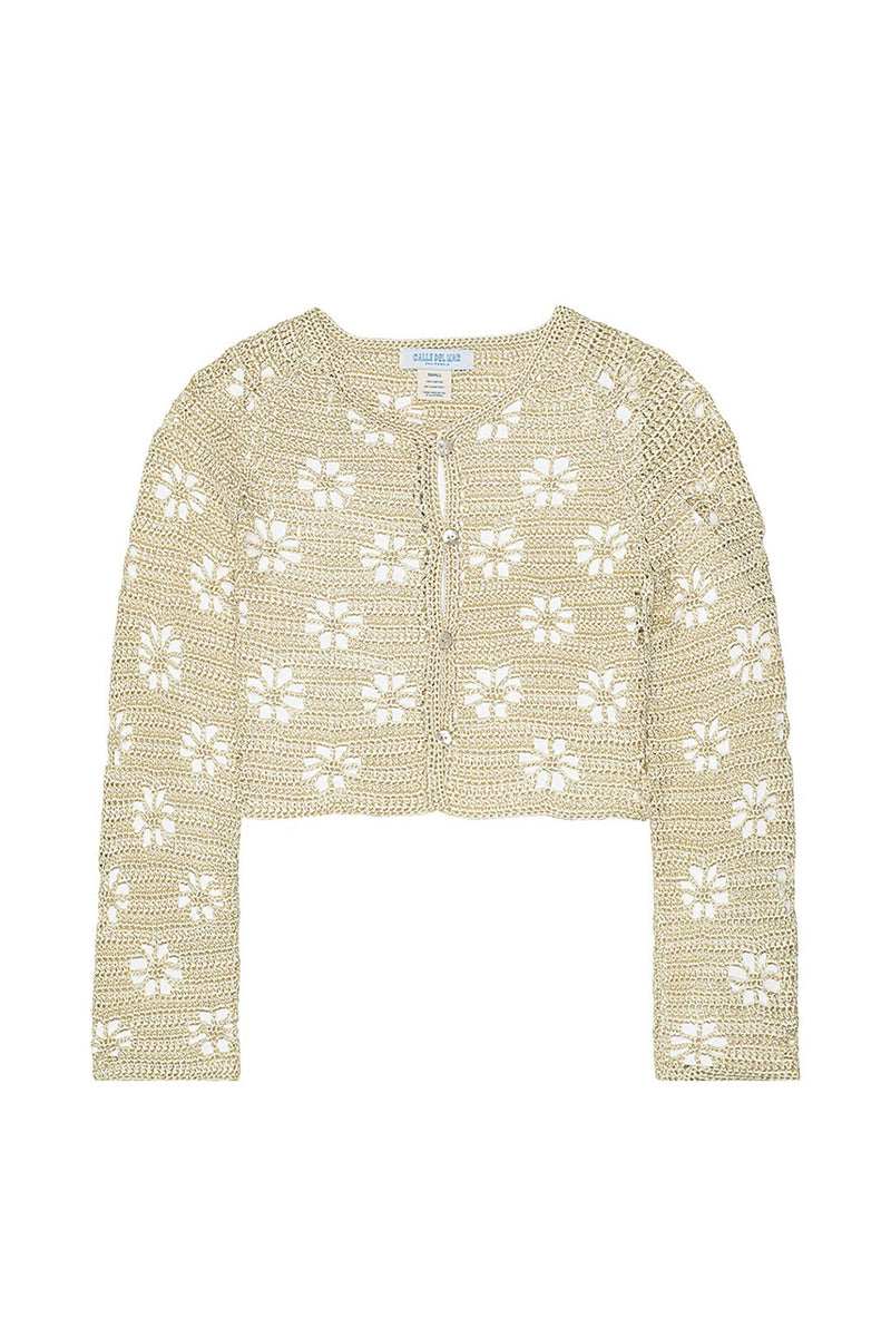 FLOWER CROCHET CARDIGAN