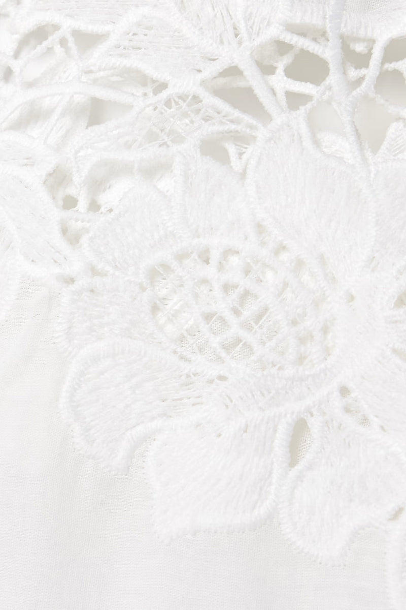CERTALDO GUIPIURE LACE TRIMMED COTTON-VOILE TANK