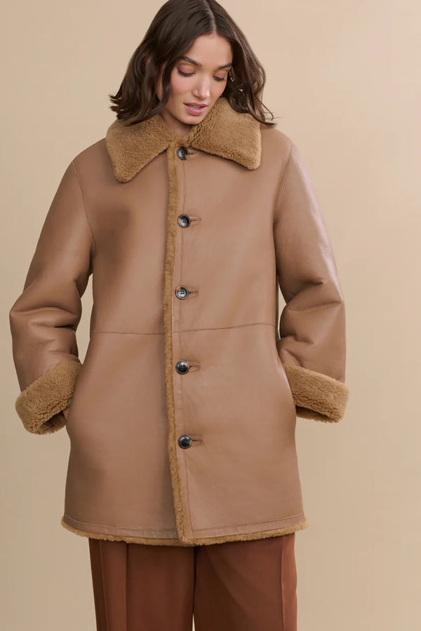 AURORA SHEARLING COAT