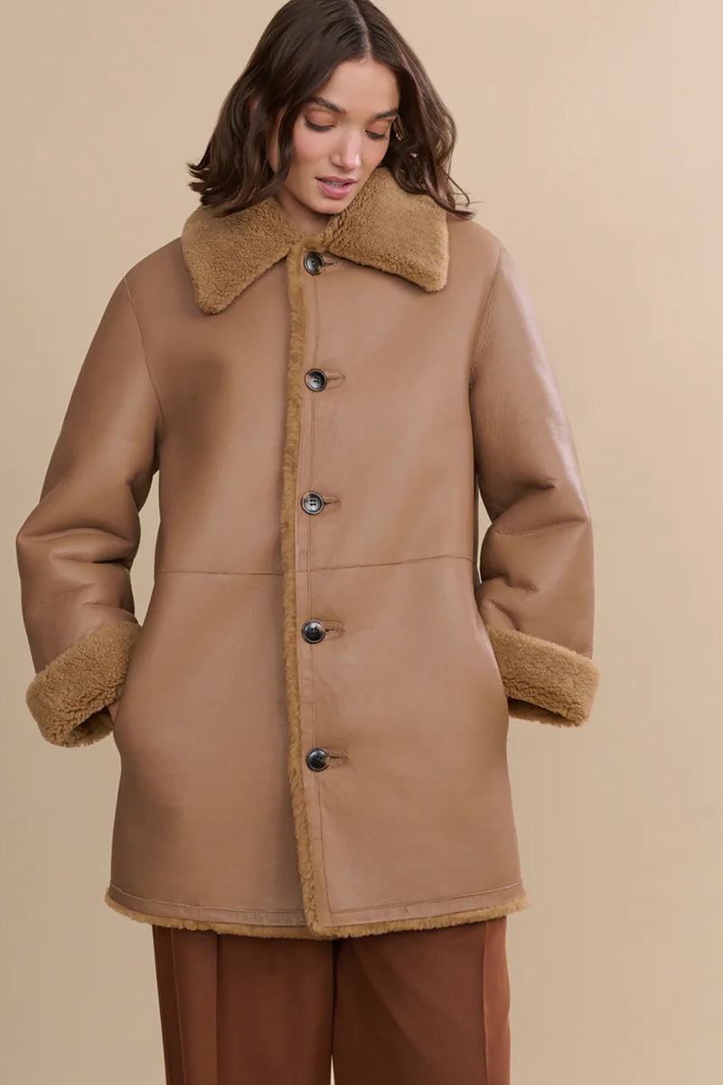 AURORA SHEARLING COAT