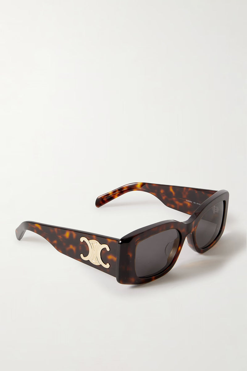TRIOMPHE OVERSIZED SQUARE FRAME ACETATE SUNGLASSES