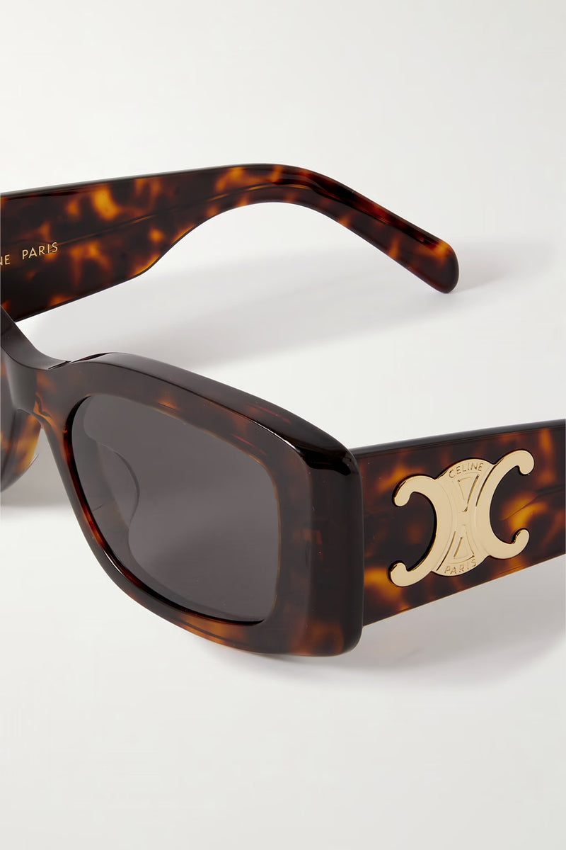 TRIOMPHE OVERSIZED SQUARE FRAME ACETATE SUNGLASSES