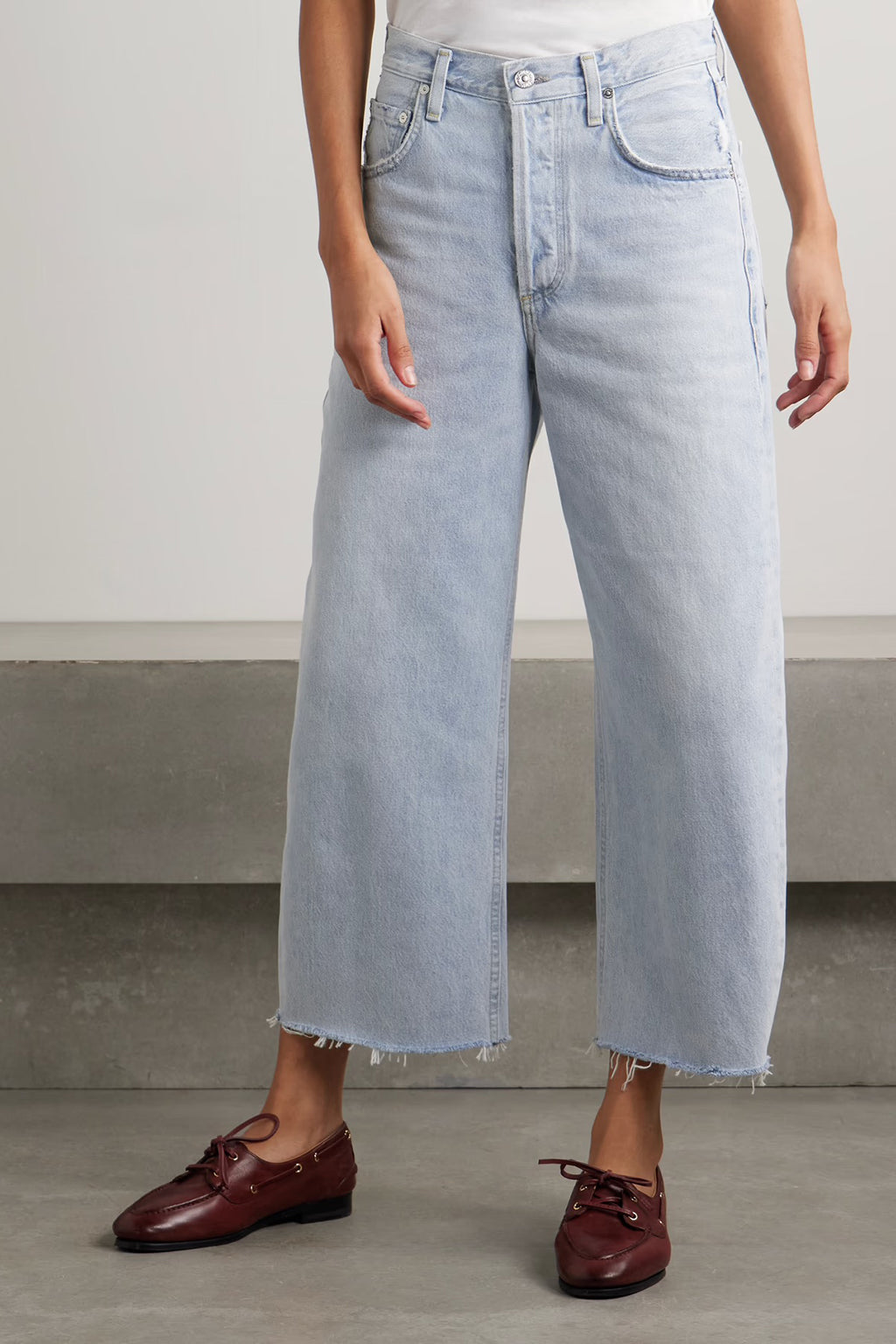 AYLA RAW HEM CROP DENIM