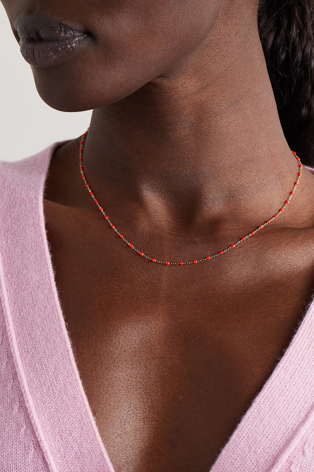 COLLIER CLASSIQUE GIGI 16" EN CORAIL