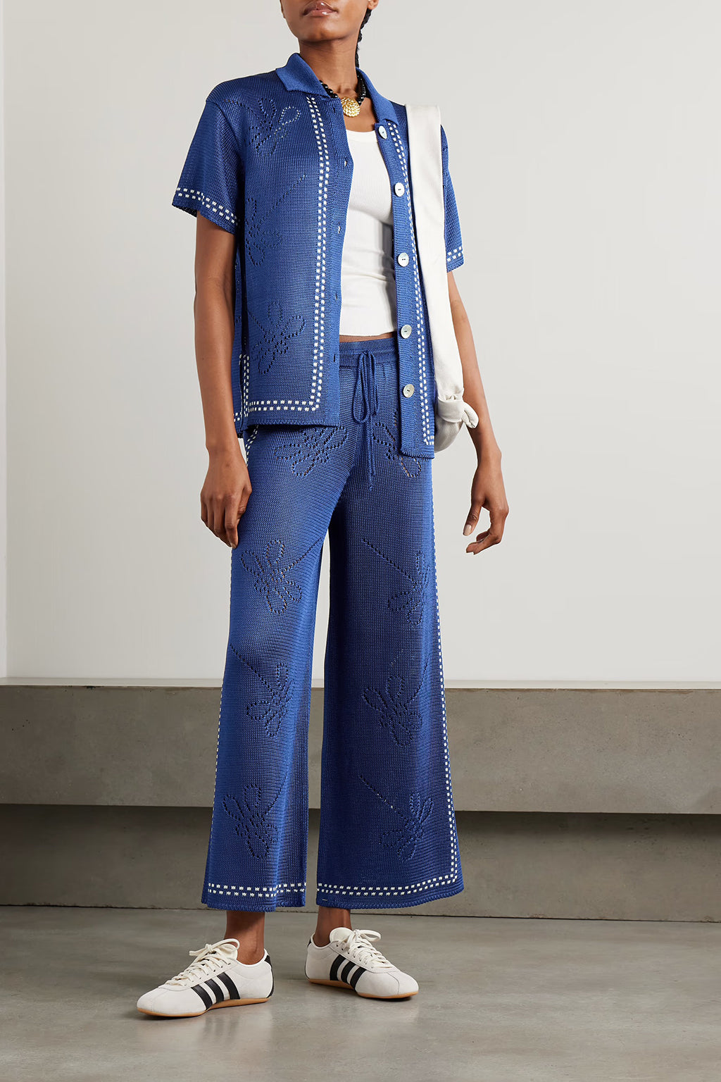 NAVY GARDEN PARTY PANT