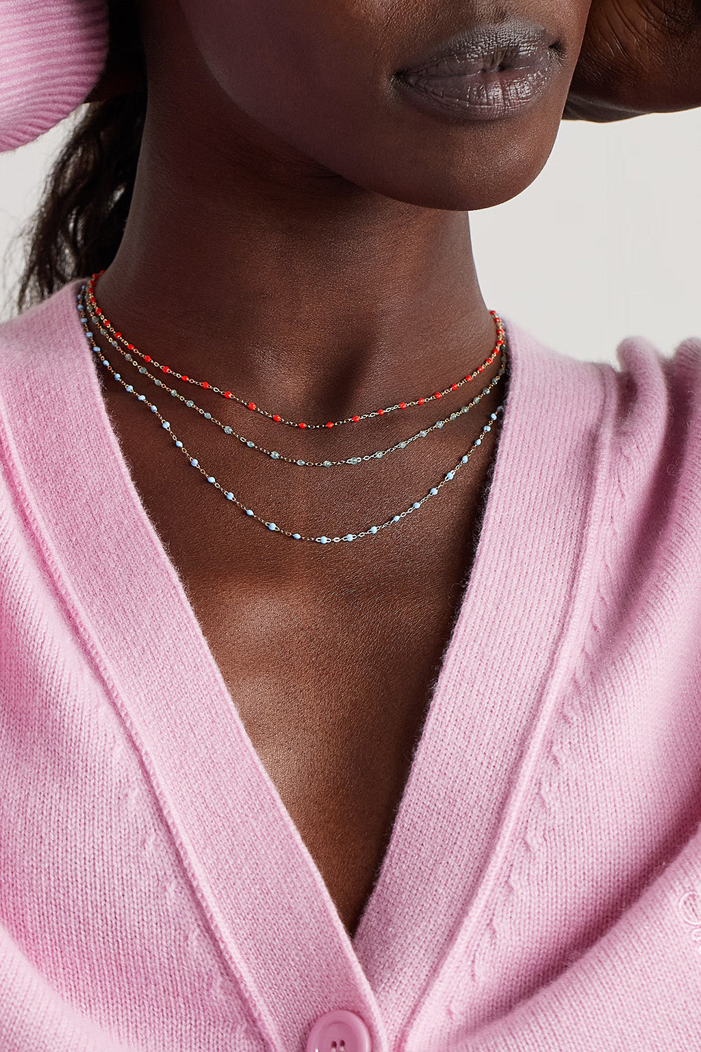 COLLIER CLASSIQUE GIGI 16" EN CORAIL