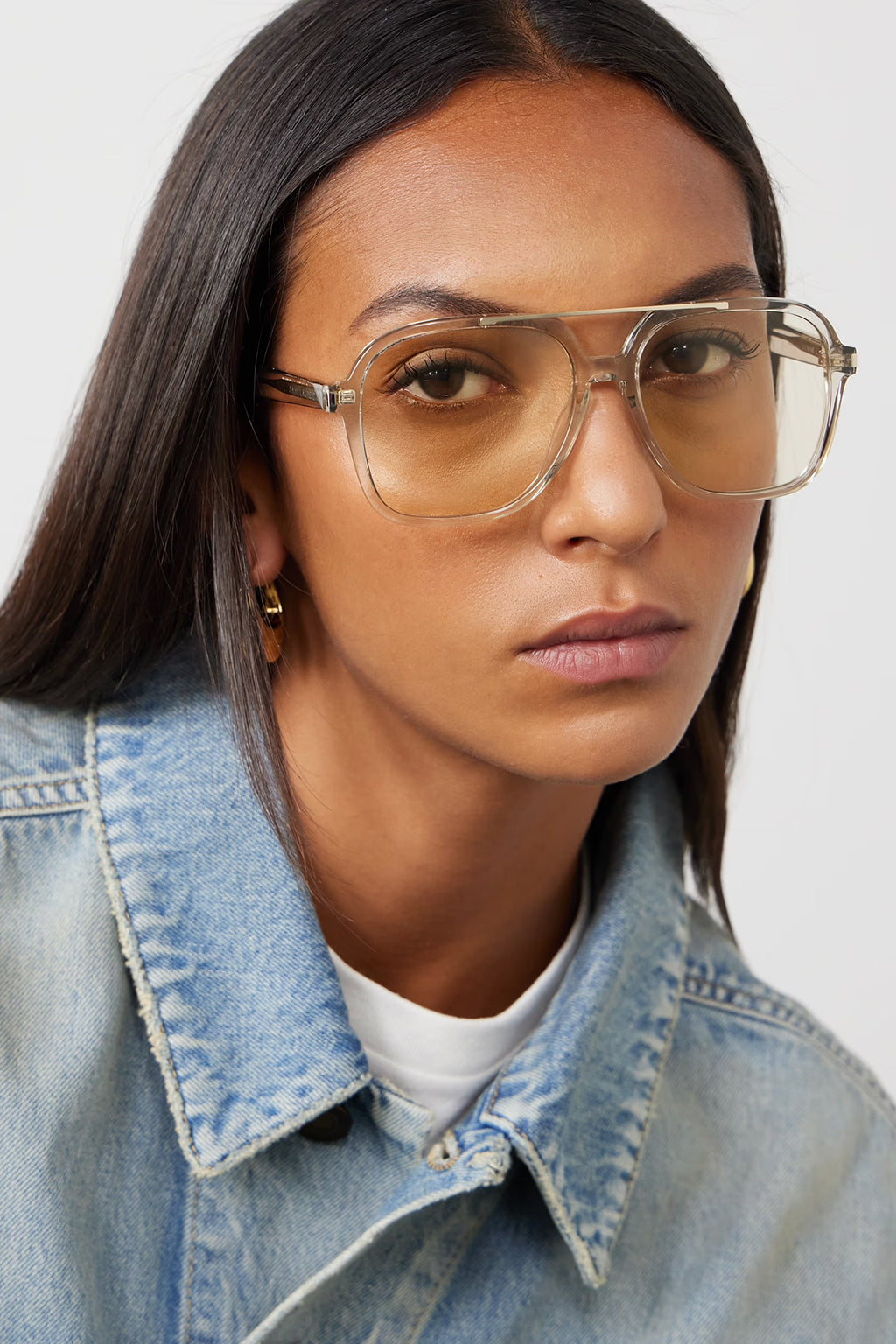 SAINT LAURENT CLEAR AVIATOR SUNGLASSES *pre-order*