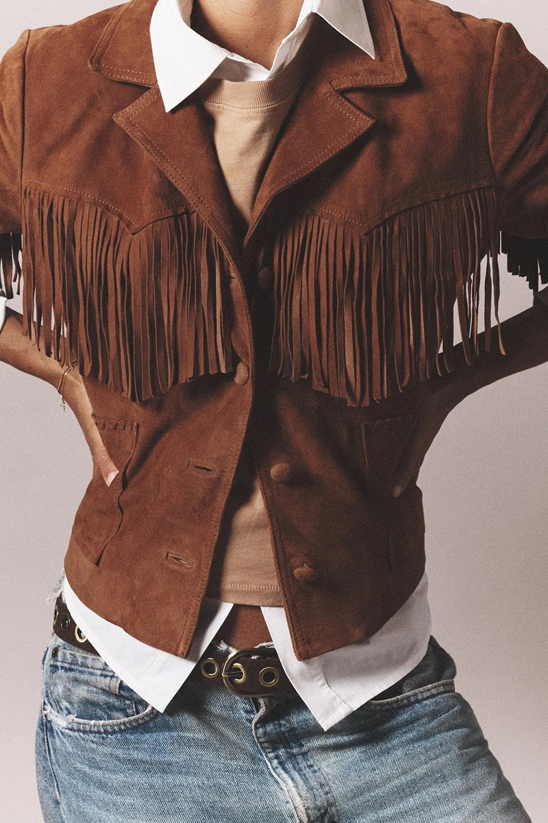 BRONCO SUEDE FRINGE JACKET *pre-order*