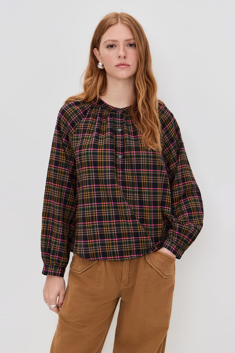 DARA PLAID TOP *pre-order*