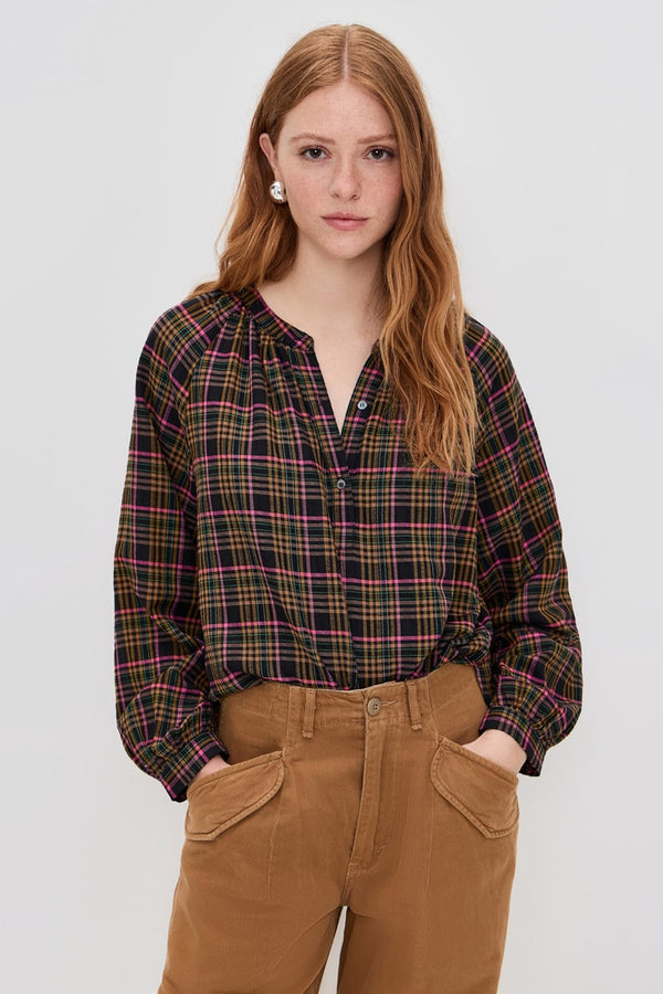 DARA PLAID TOP *pre-order*