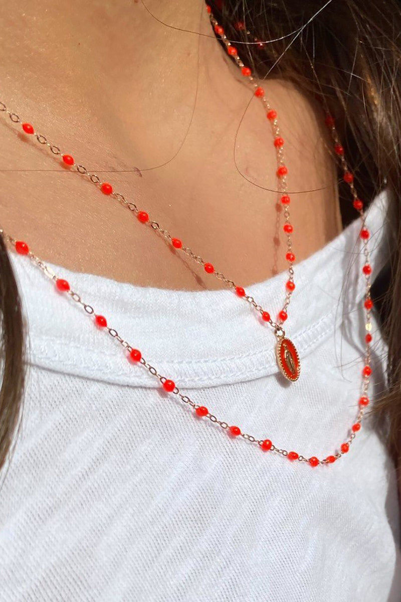 CLASSIC 18" GIGI NECKLACE IN CORAL