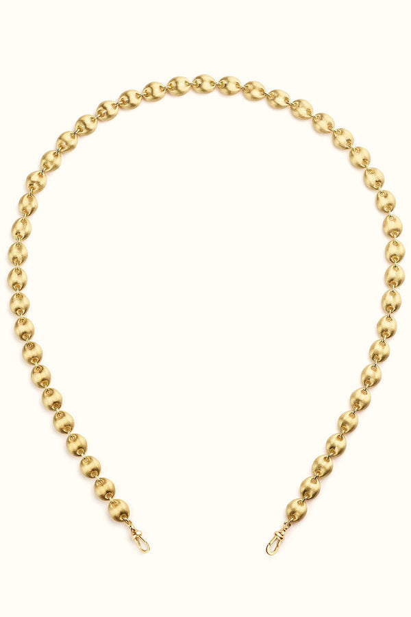 COCO SHELL CHAIN NECKLACE 37CM IN 10K YELLOW GOLD