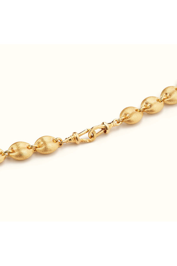 COCO SHELL CHAIN NECKLACE 37CM IN 10K YELLOW GOLD