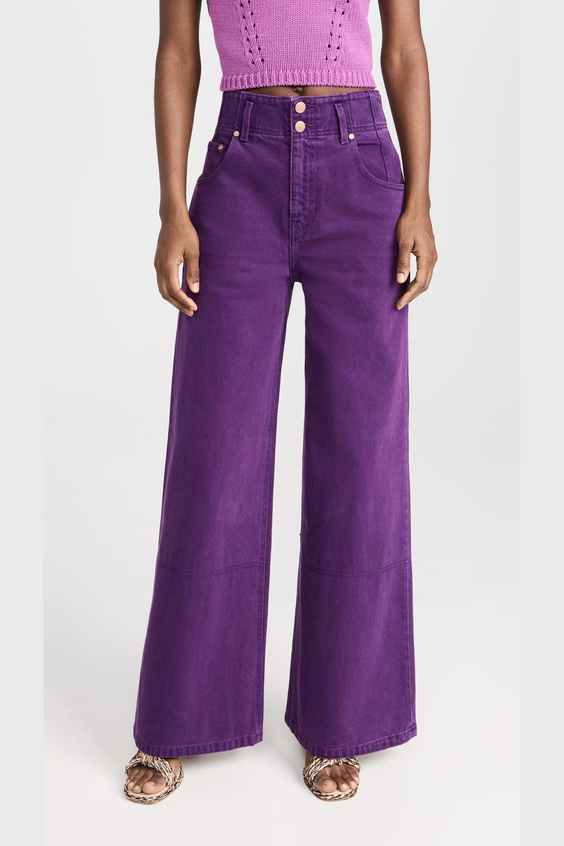 THE MARGOT JEANS IN CASSIS WASH PURPLE