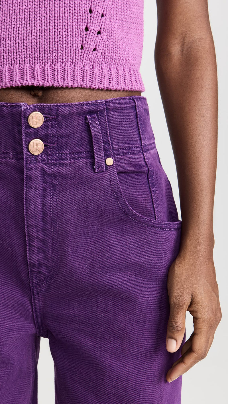 THE MARGOT JEANS IN CASSIS WASH PURPLE