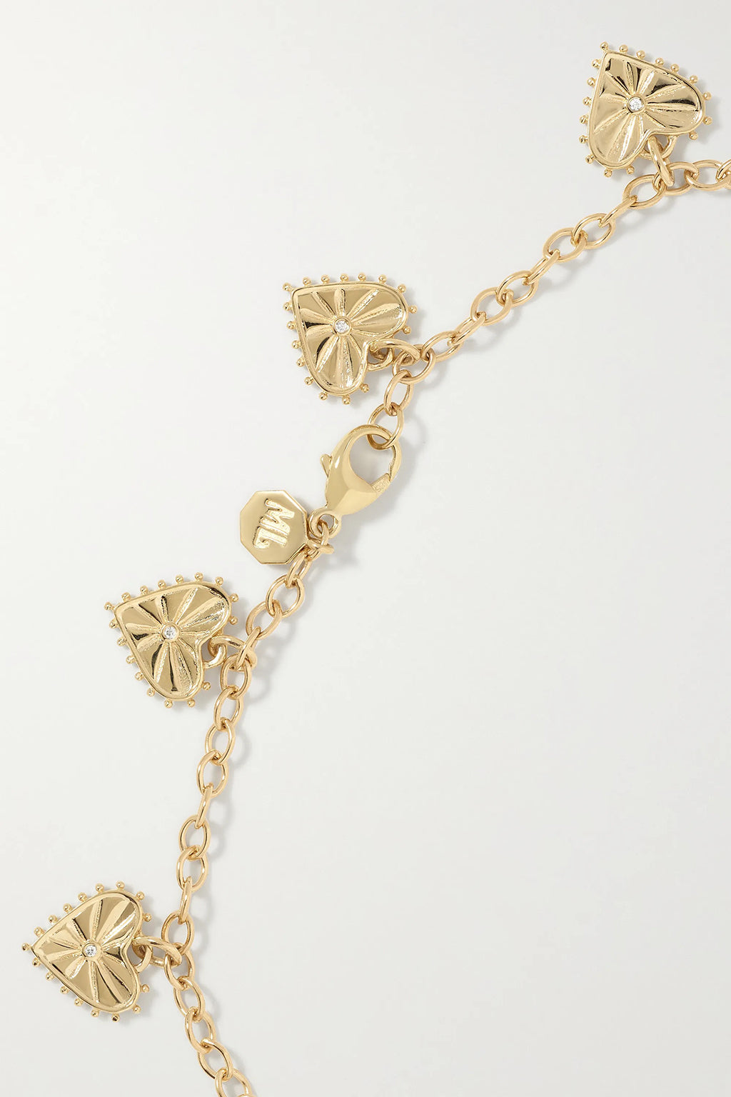CHEVALIÈRE MULTICŒUR EN OR JAUNE 18 CARATS